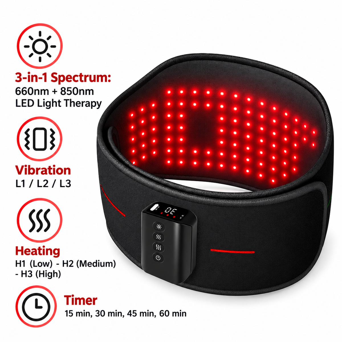 URION UG78 Red Light Therapeutic Massage Belt