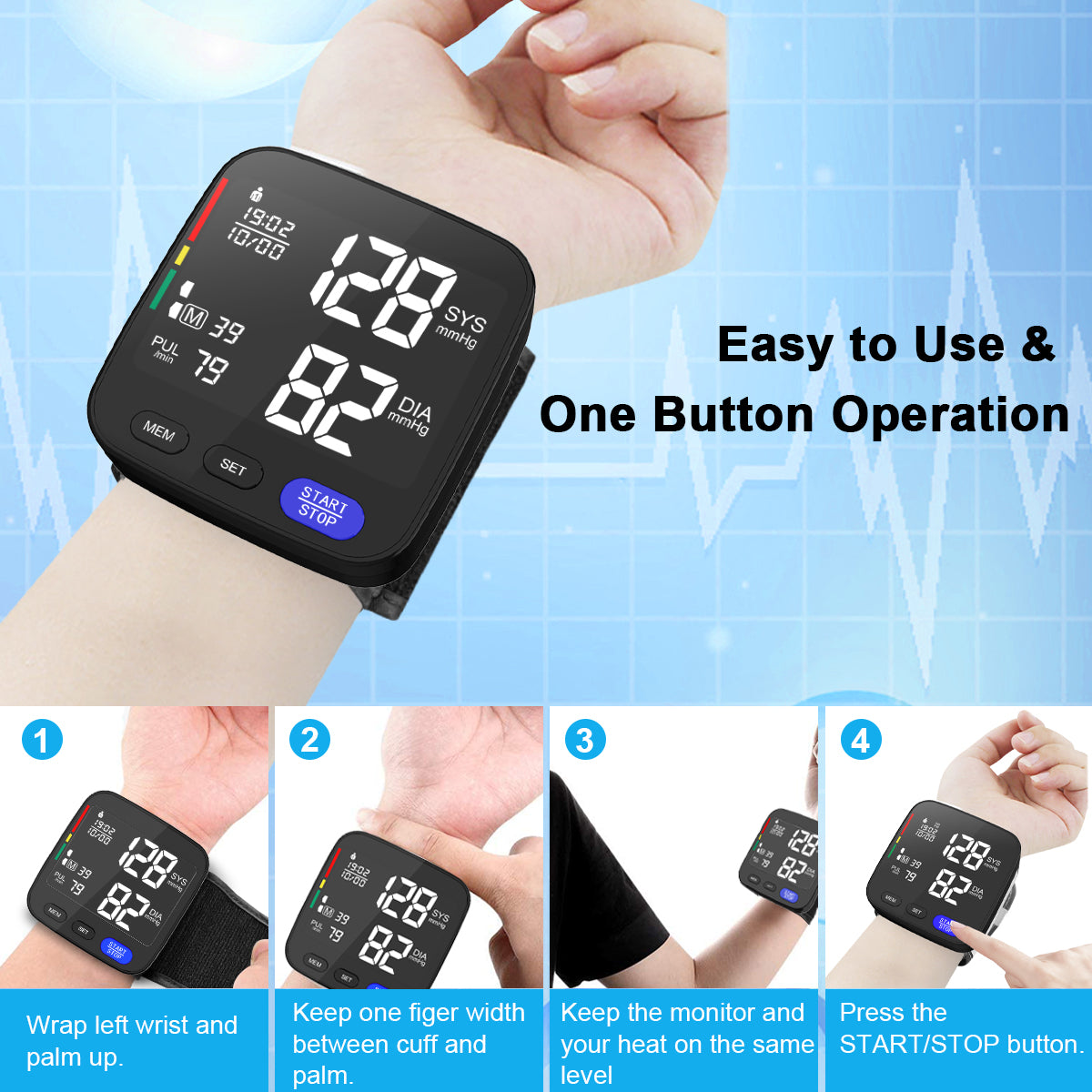 URION U62I Digital Wrist Blood Pressure Monitor